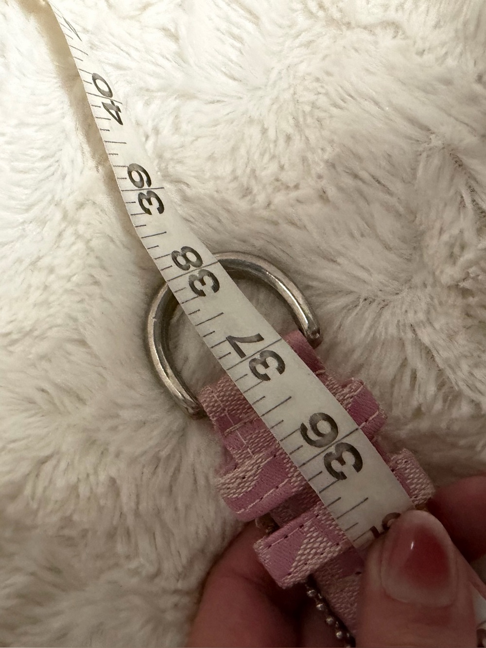 💞VERY RARE Coach Vintage Y2K Pink Canvas Signature CC Soho Belt - Picture 6 of 6